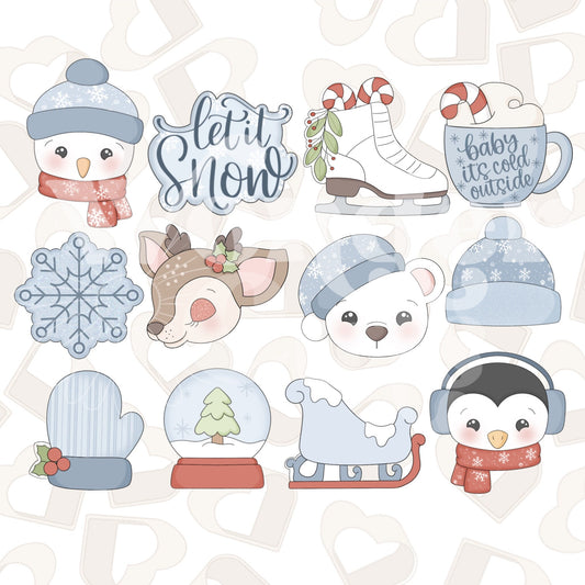 Let It Snow Advent Calendar Cookie Cutter