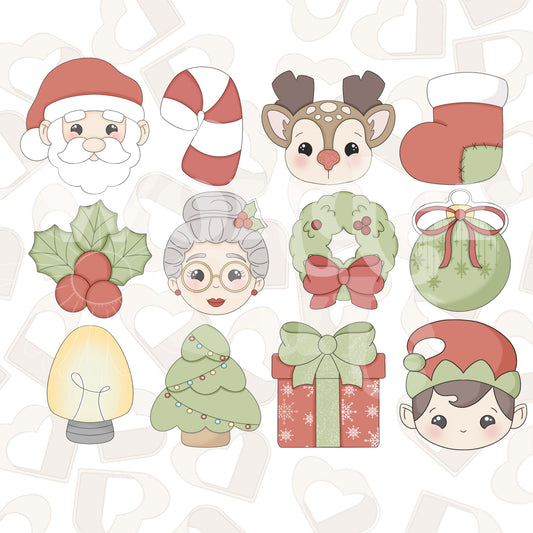 Classic Christmas Advent Calendar Cookie Cutter