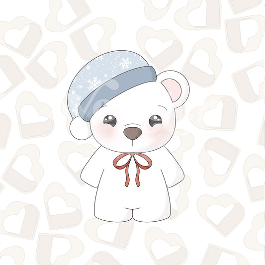 Cheerful Christmas Bear Cookie Cutter