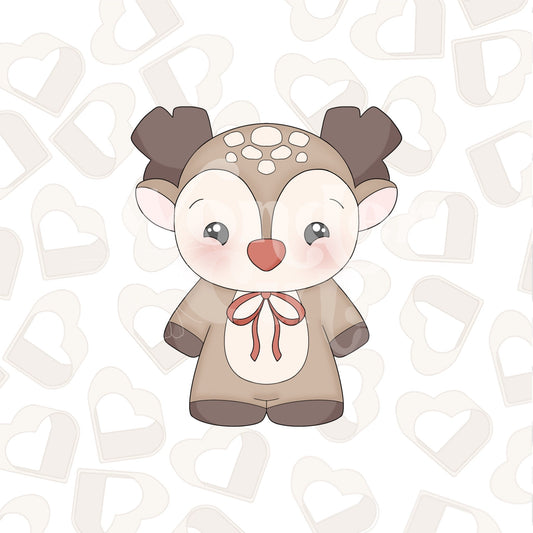 Cheerful Reindeer Cookie Cutter