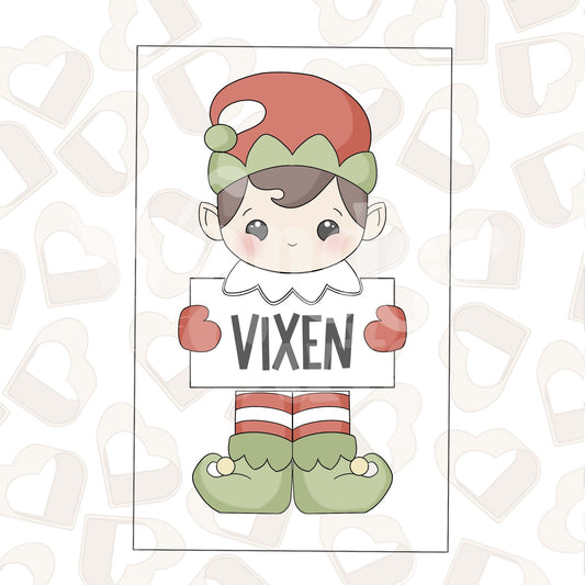 Boy Elf with Plaque Cookie Cutter