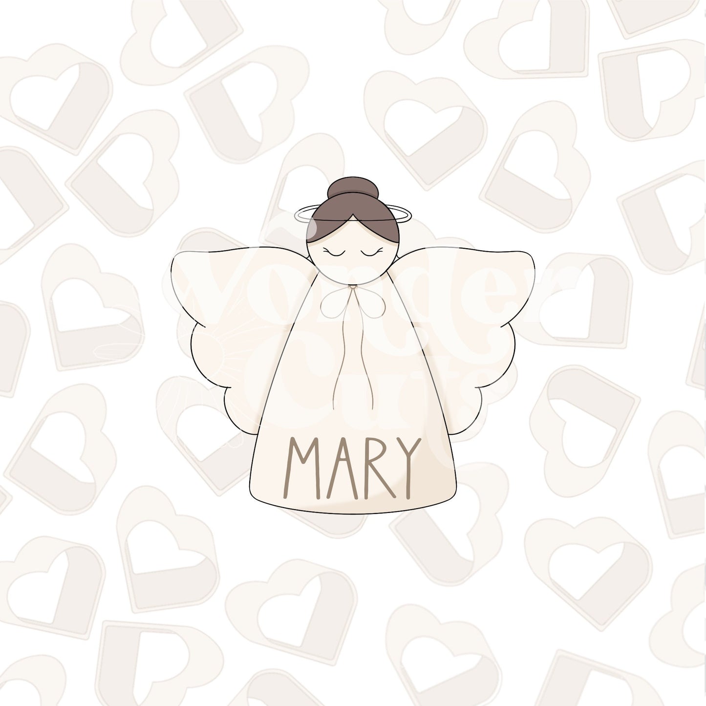 Girl Christmas Angel Name Cookie Cutter