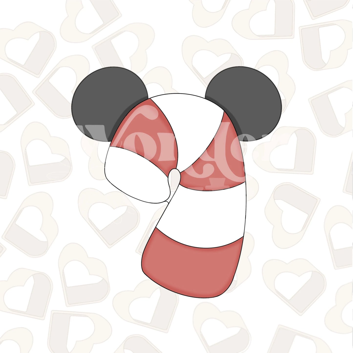 Mouse Ear Candy Cane Cookie Cutter