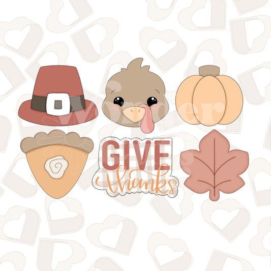 Thanksgiving 2022 Set of 6 Cookie Cutter