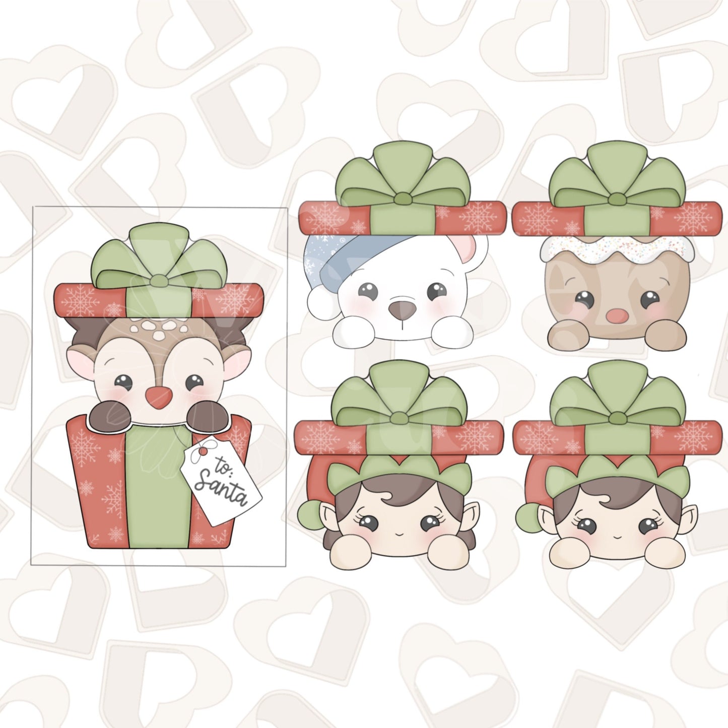 Christmas Character Gifts- Set of 2 Cookie Cutter