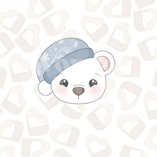 Advent Christmas Bear Face Cookie Cutter