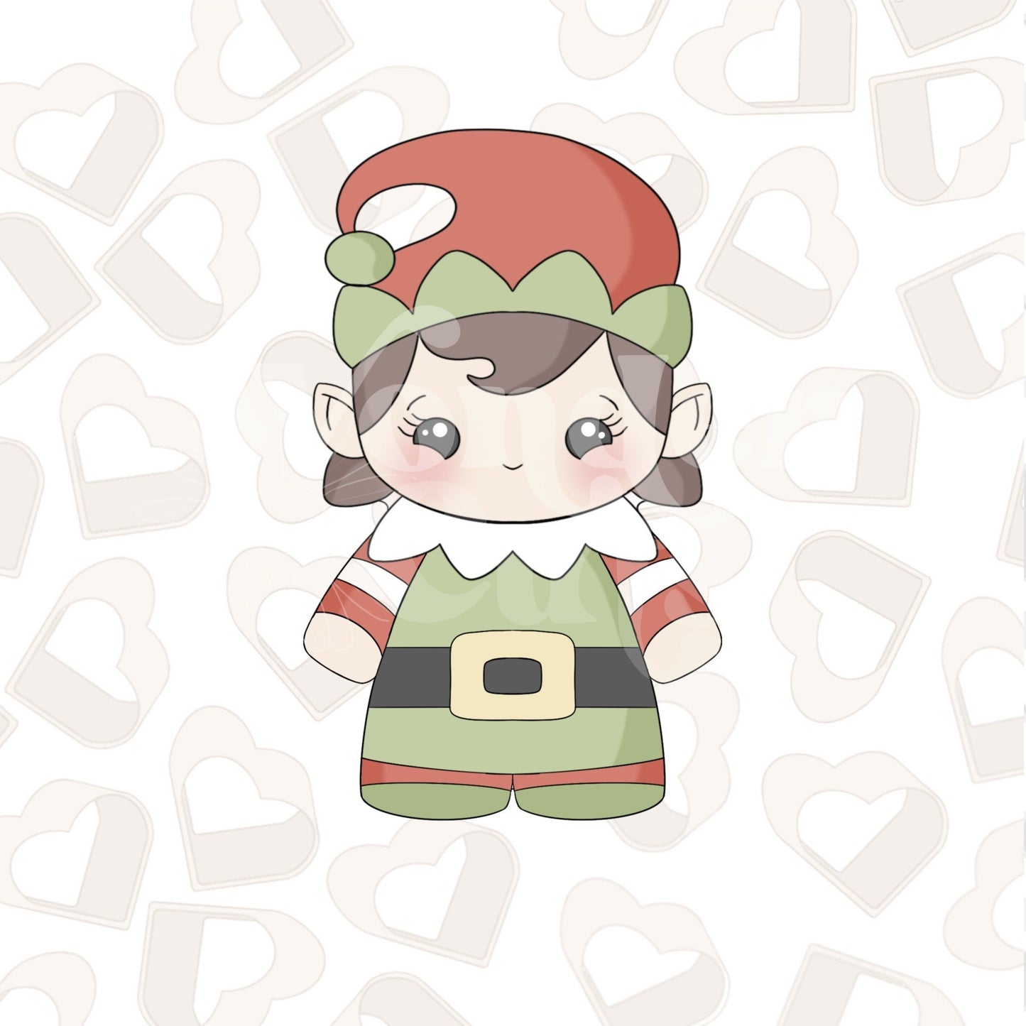 Cheerful Elf Girl Cookie Cutter