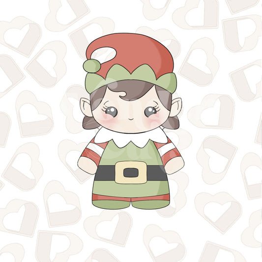 Cheerful Elf Girl Cookie Cutter