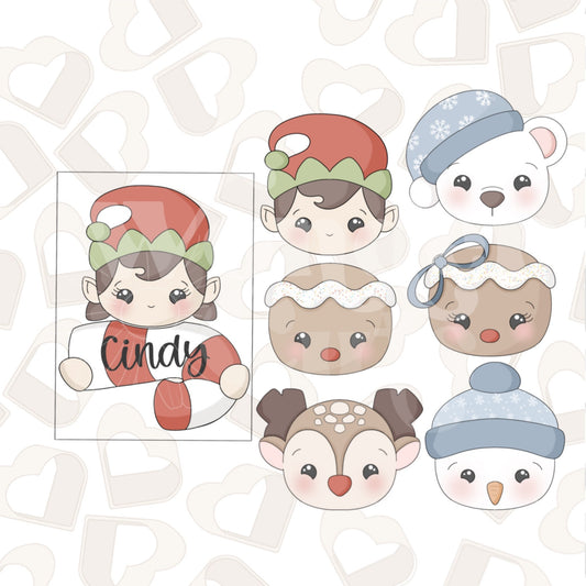 Candy Cane Characters Cookie Cutter