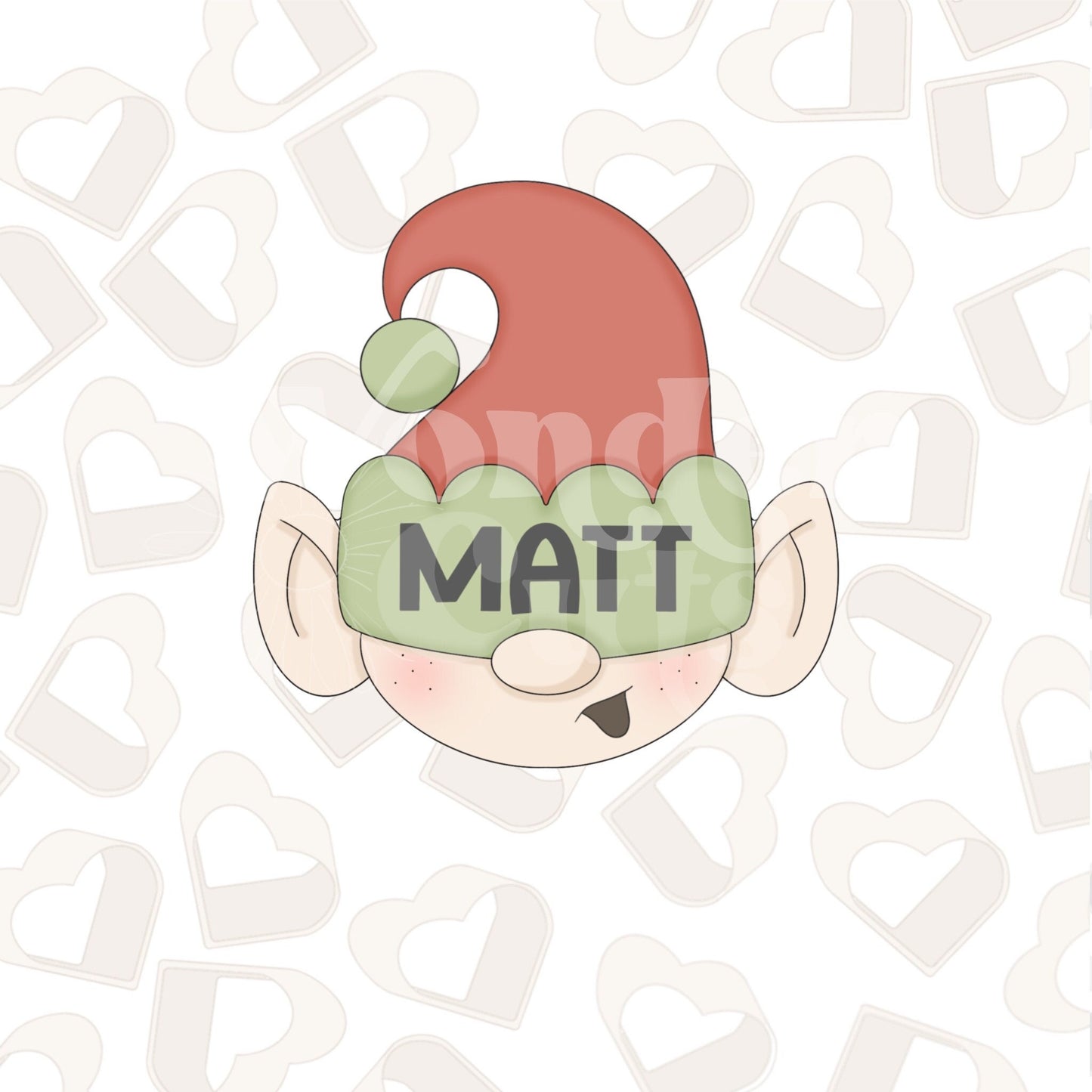 Goofy Elf Name Plaque Cookie Cutter