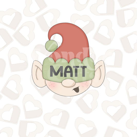 Goofy Elf Name Plaque Cookie Cutter
