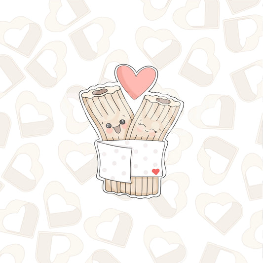 Valentine Churros Cookie Cutter
