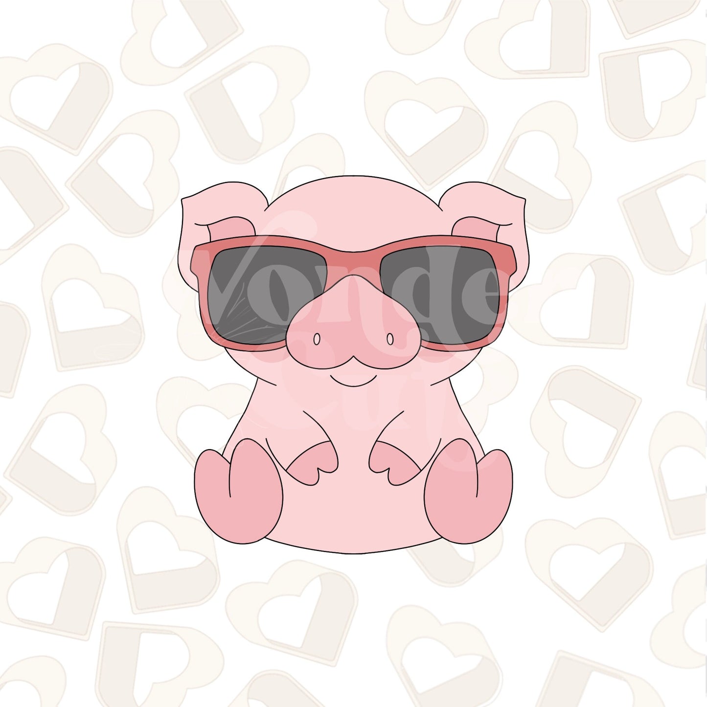 Hamsome Pig Cookie Cutter