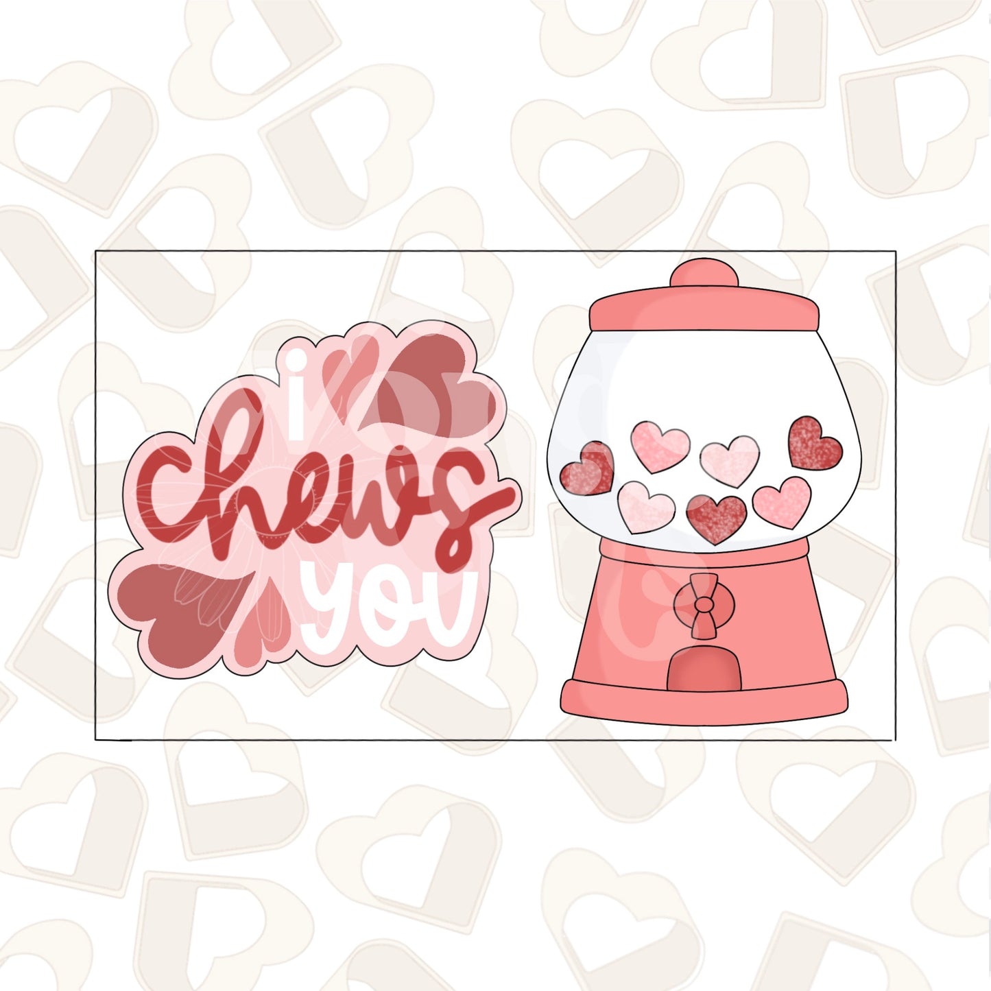 I CHEWS You Set of 2- Valentine's Day Cookie Cutter