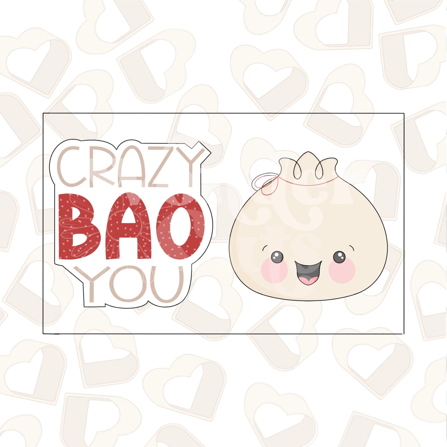 Crazy BAO You Set of 2 Cookie Cutter