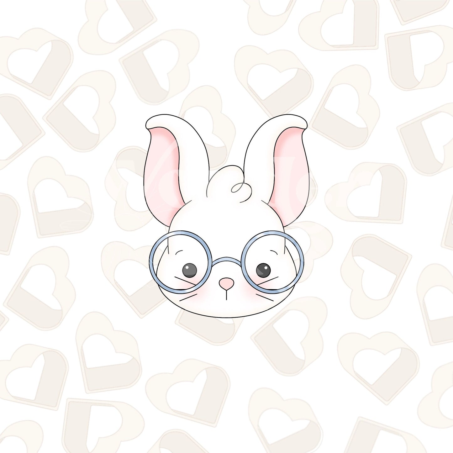 Nerdy Bunny Cookie Cutter