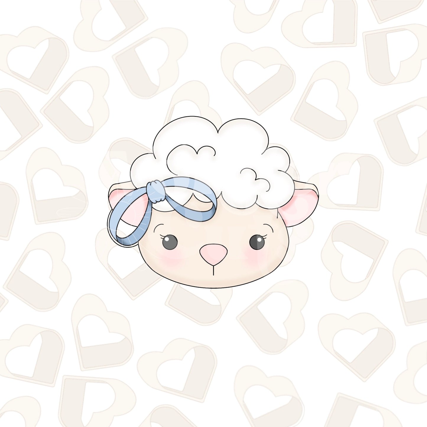 Girly Lamb Cookie Cutter