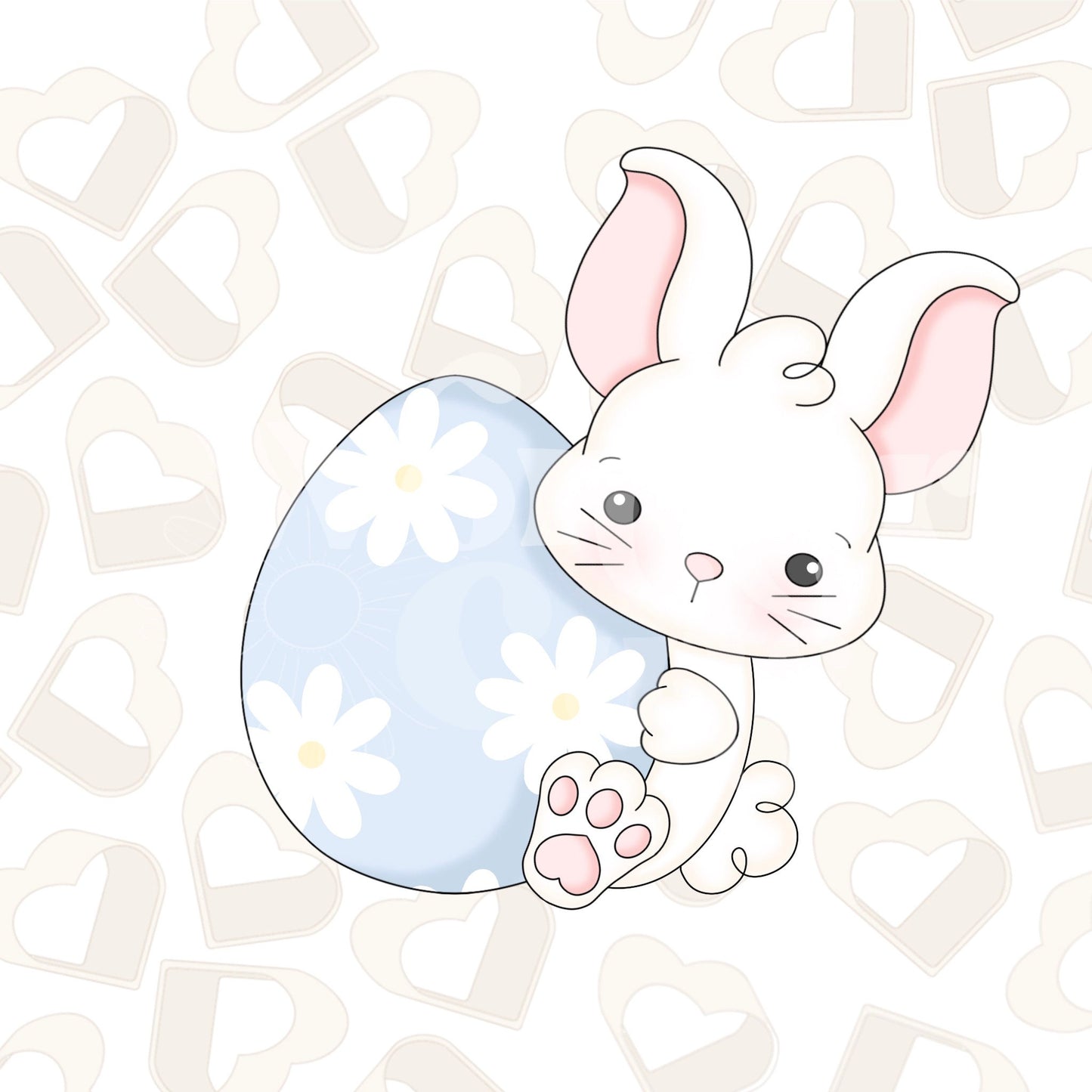 Bunny Holding Easter Egg Cookie Cutter
