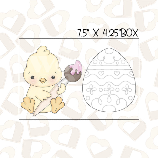 Painting Chick with Egg Cookie Cutter Set