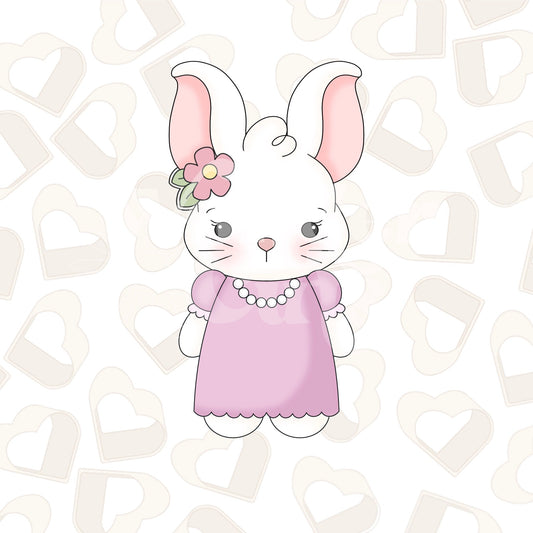 Girly Bunny Cookie Cutter