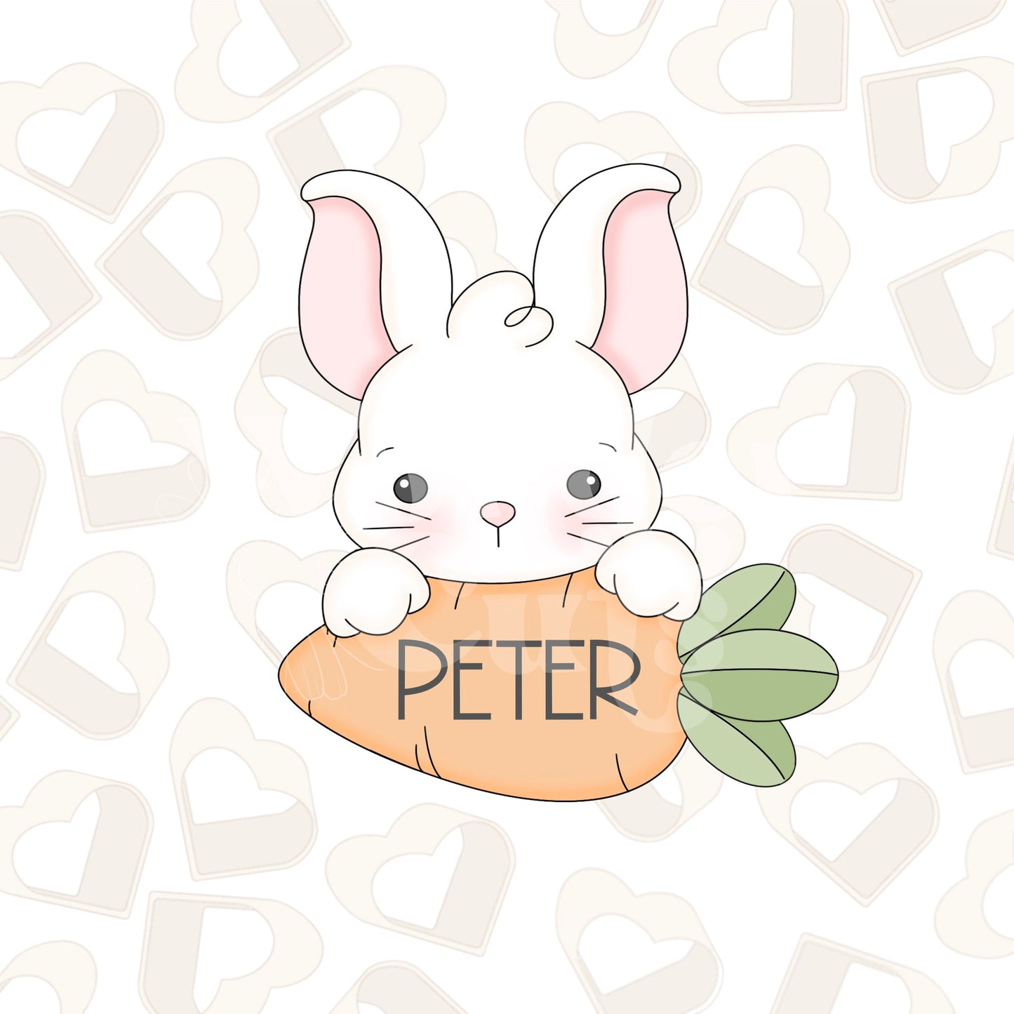 Bunny With Carrot Cookie Cutter