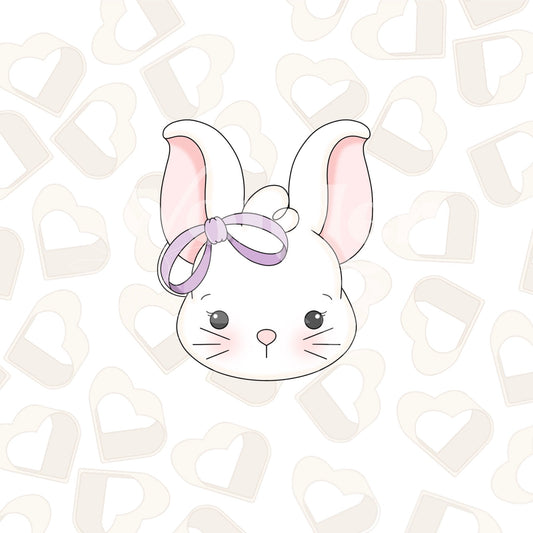 Girly Bunny Head Cookie Cutter