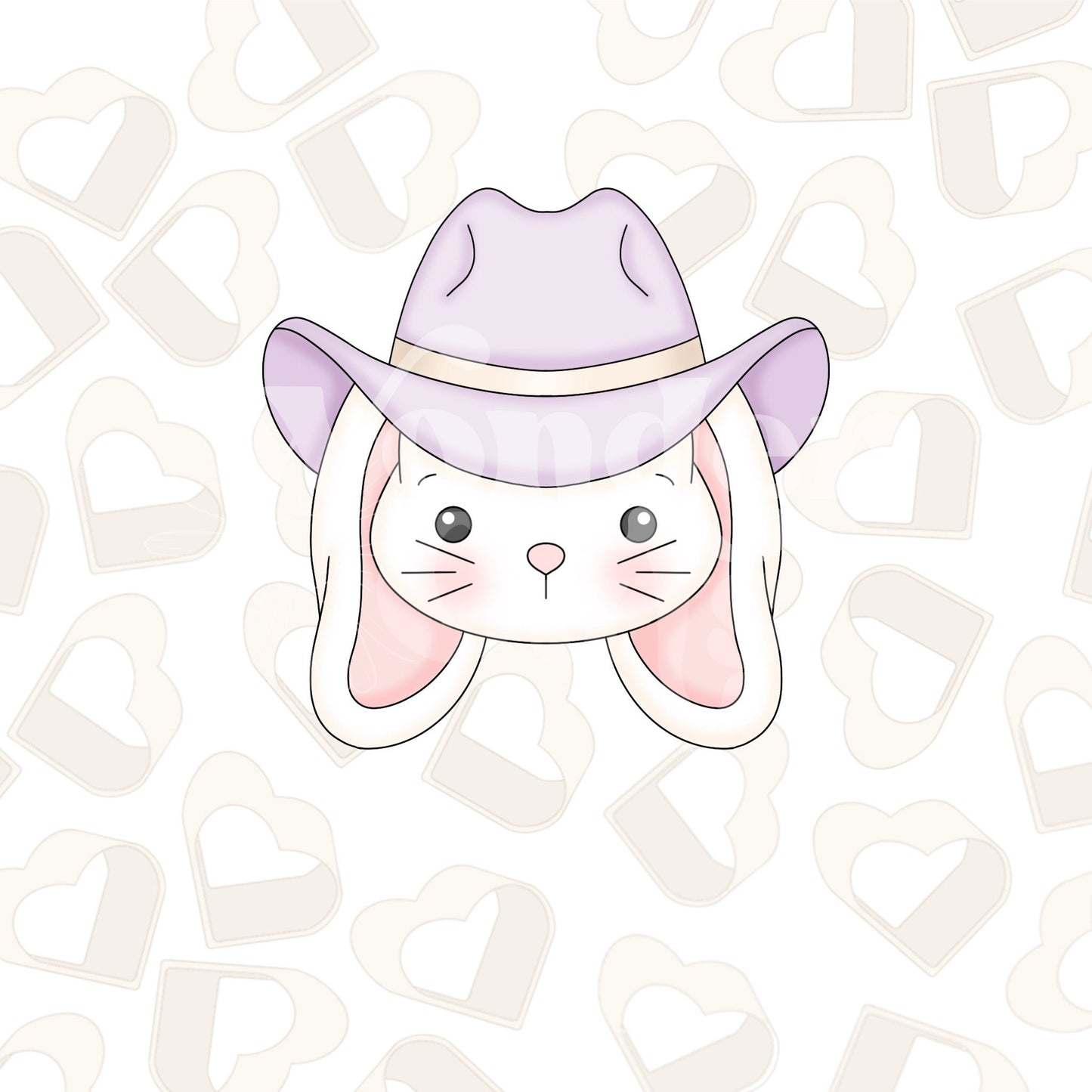 Cowboy Bunny Cookie Cutter