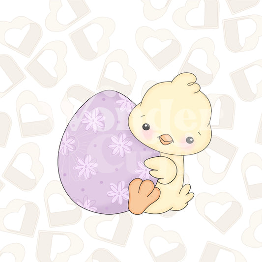 Chick Holding Easter Egg Cookie Cutter