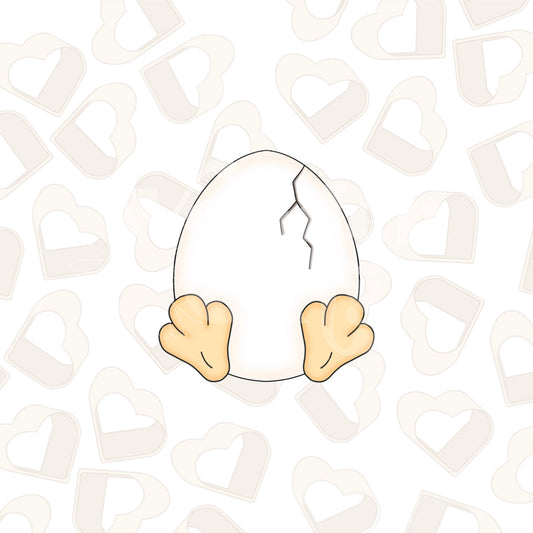 Egg with Chick Feet Cookie Cutter