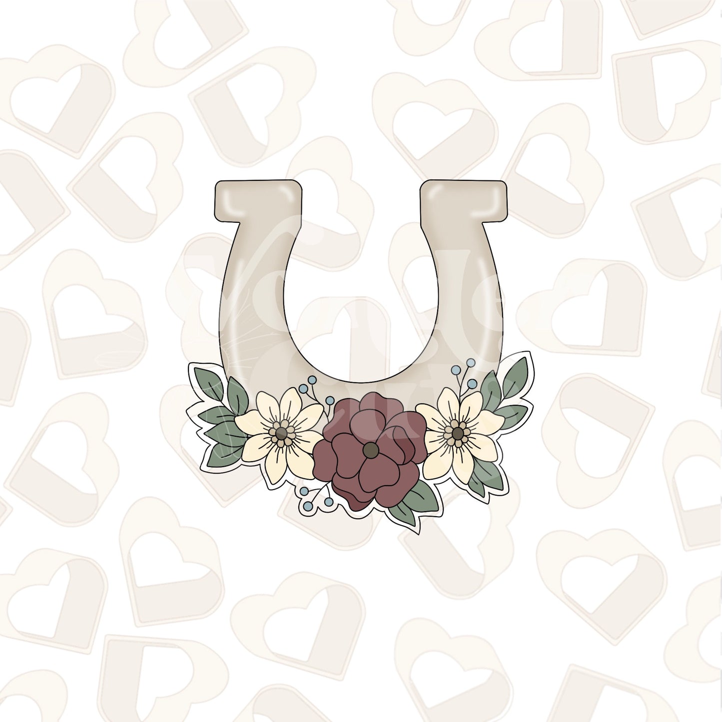 Floral Horseshoe Cookie Cutter