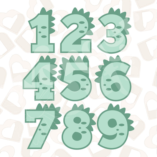 Dinosaur Numbers Cookie Cutters