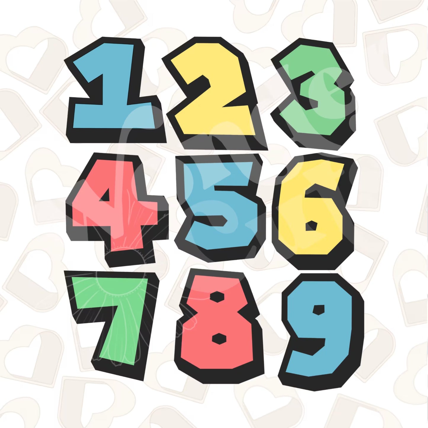 Video Game Numbers Cookie Cutters