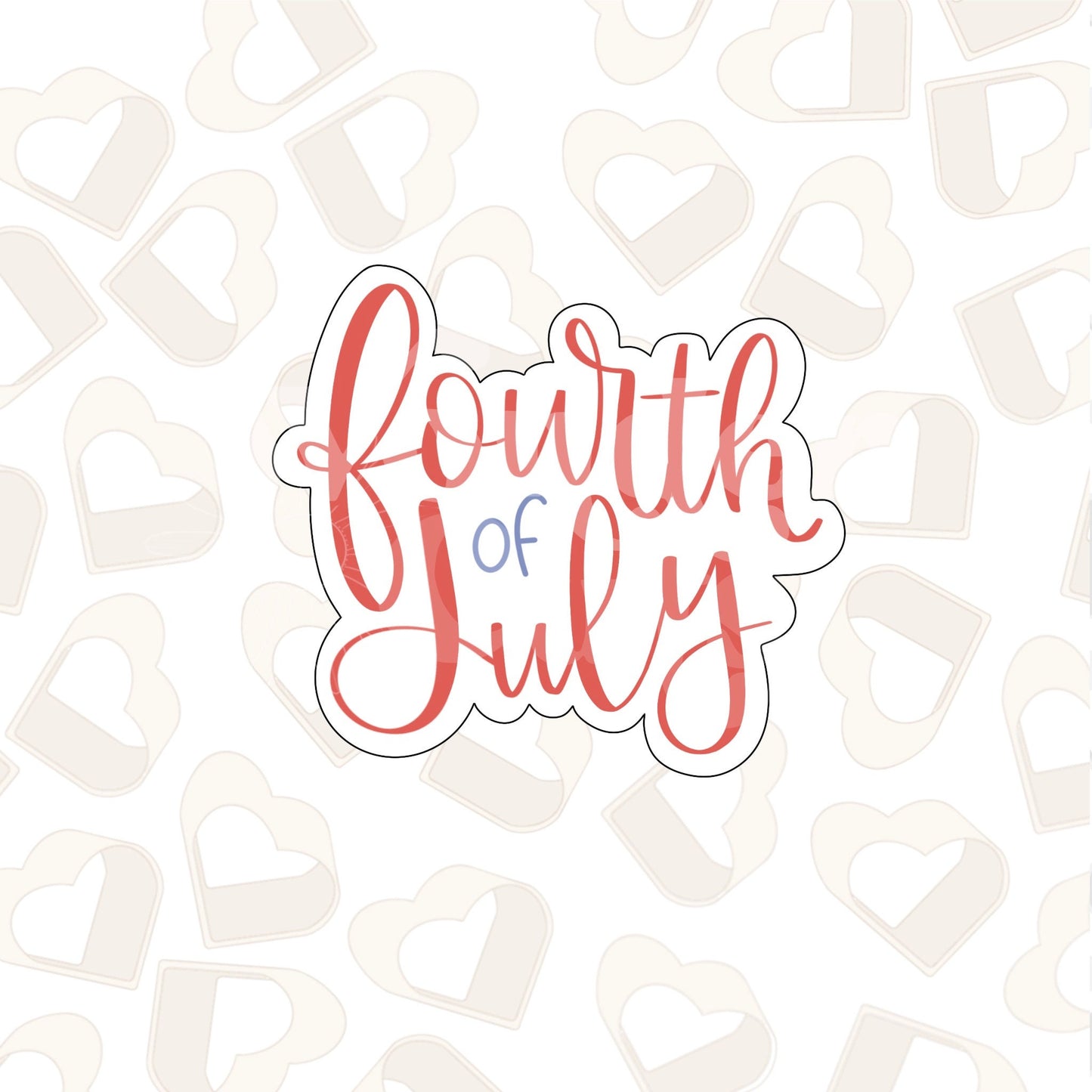 Fourth of July Plaque  Cookie Cutter