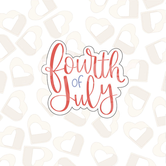 Fourth of July Plaque  Cookie Cutter
