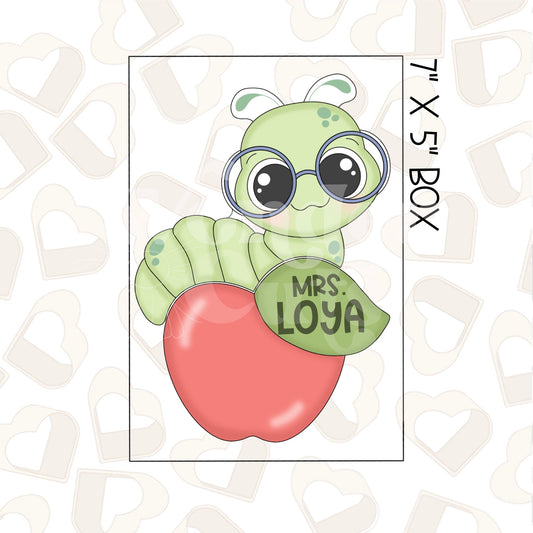 Bookworm and Apple Stack Set of 2 Cookie Cutter