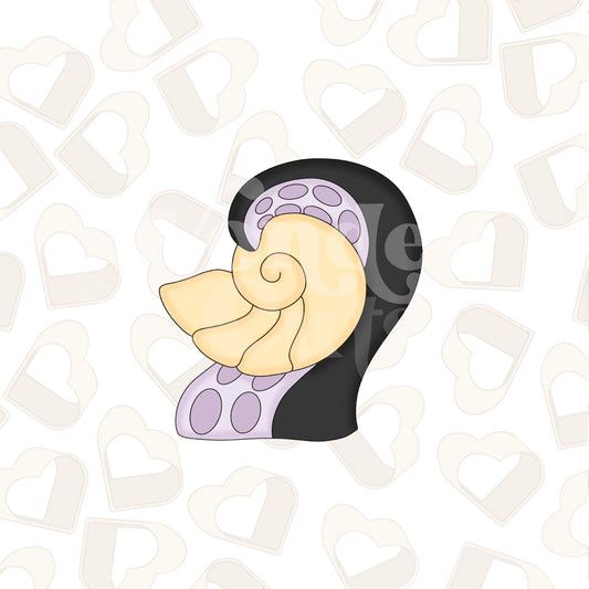 Villain Tentacle Holding Shell Cookie Cutter