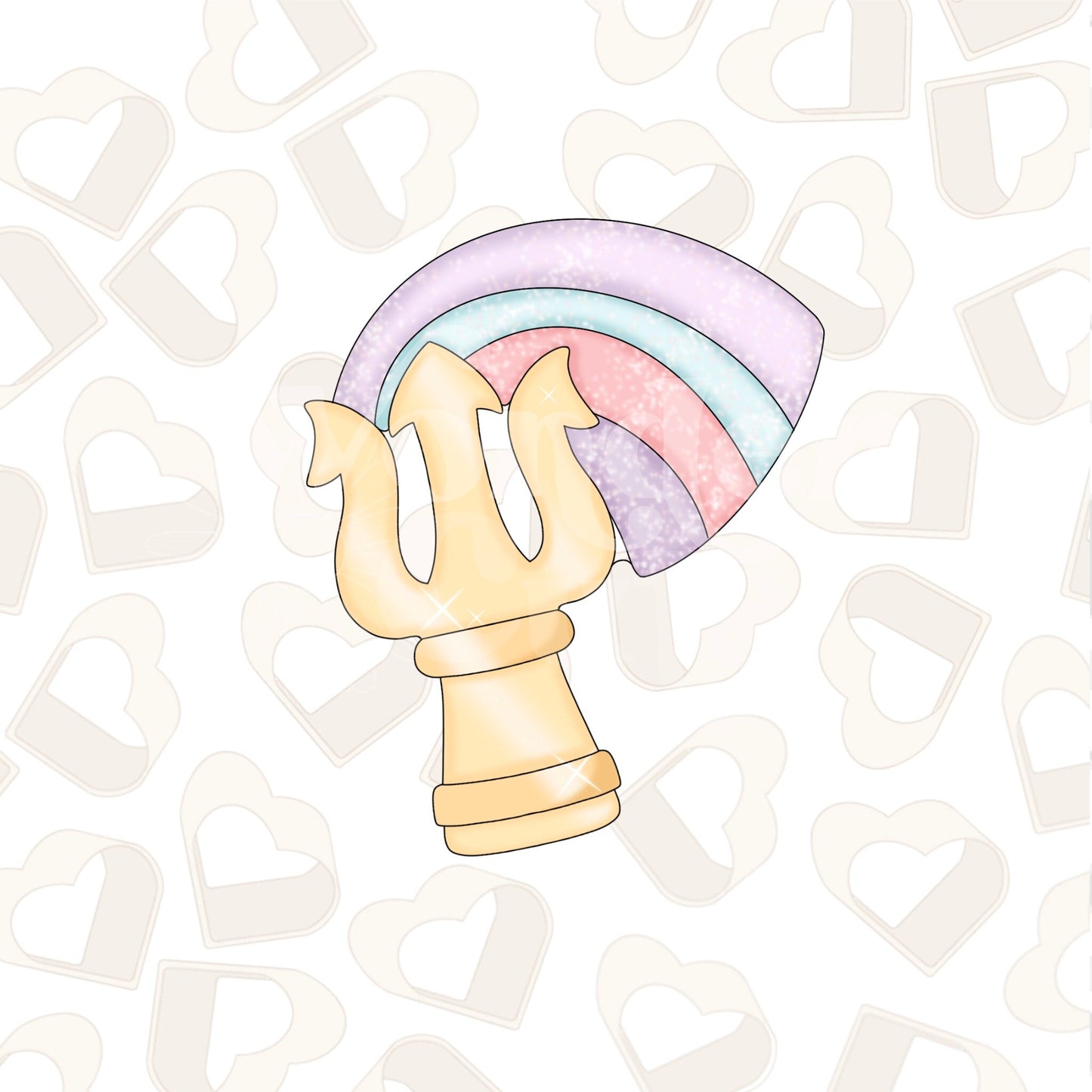Trident with Rainbow Cookie Cutter
