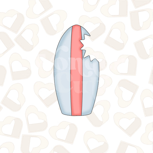 Surfboard with Bite Cookie Cutter