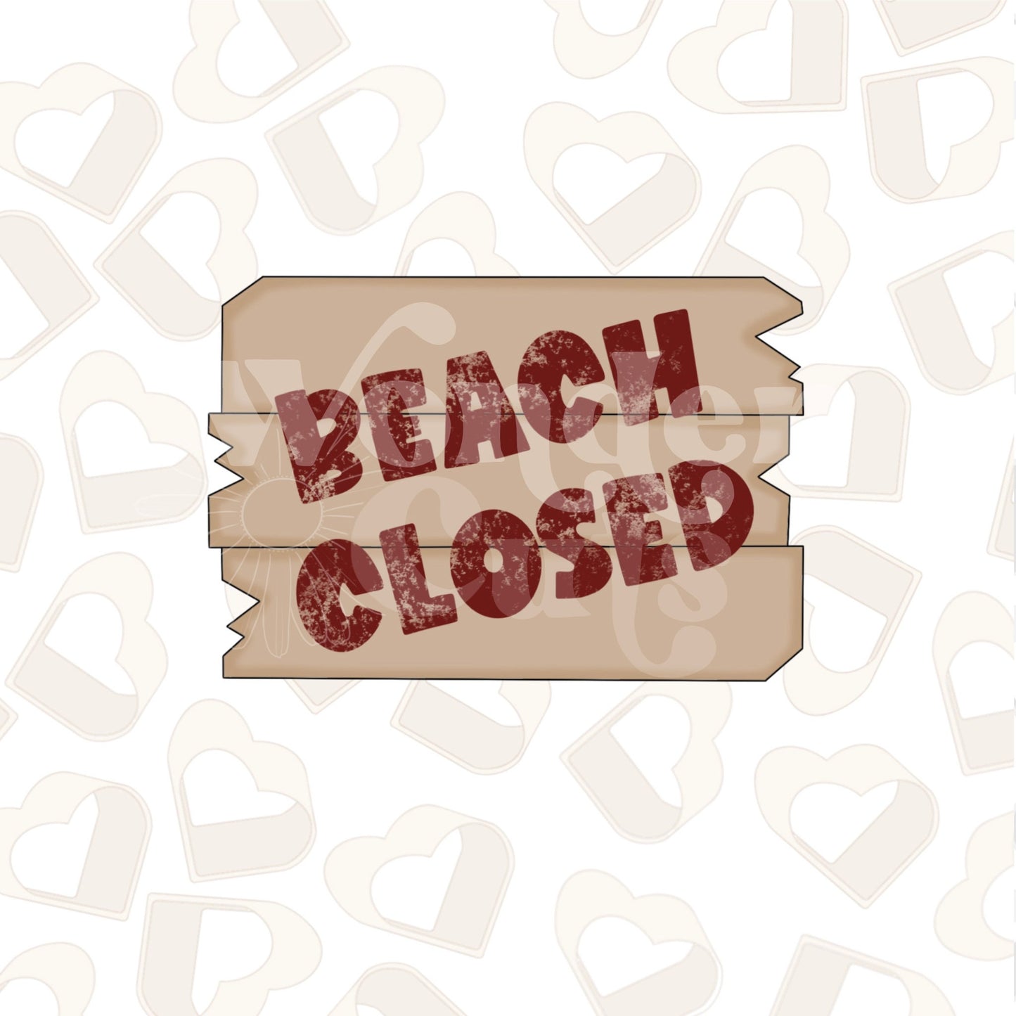 Weathered Wood Sign Cookie Cutter