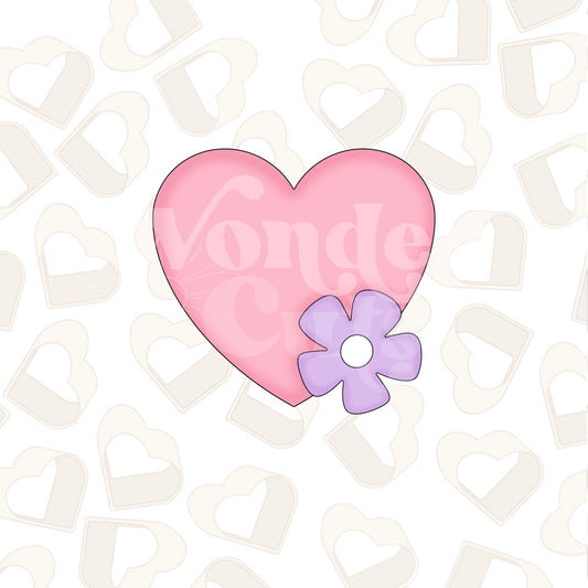 Heart with Flower Cookie Cutter