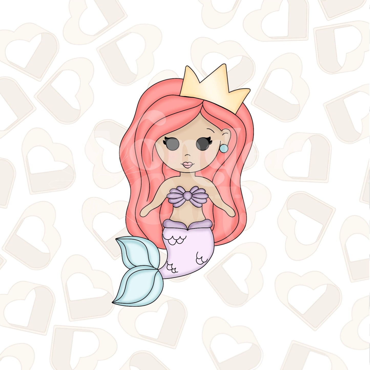 Mermaid with Crown Cookie Cutter