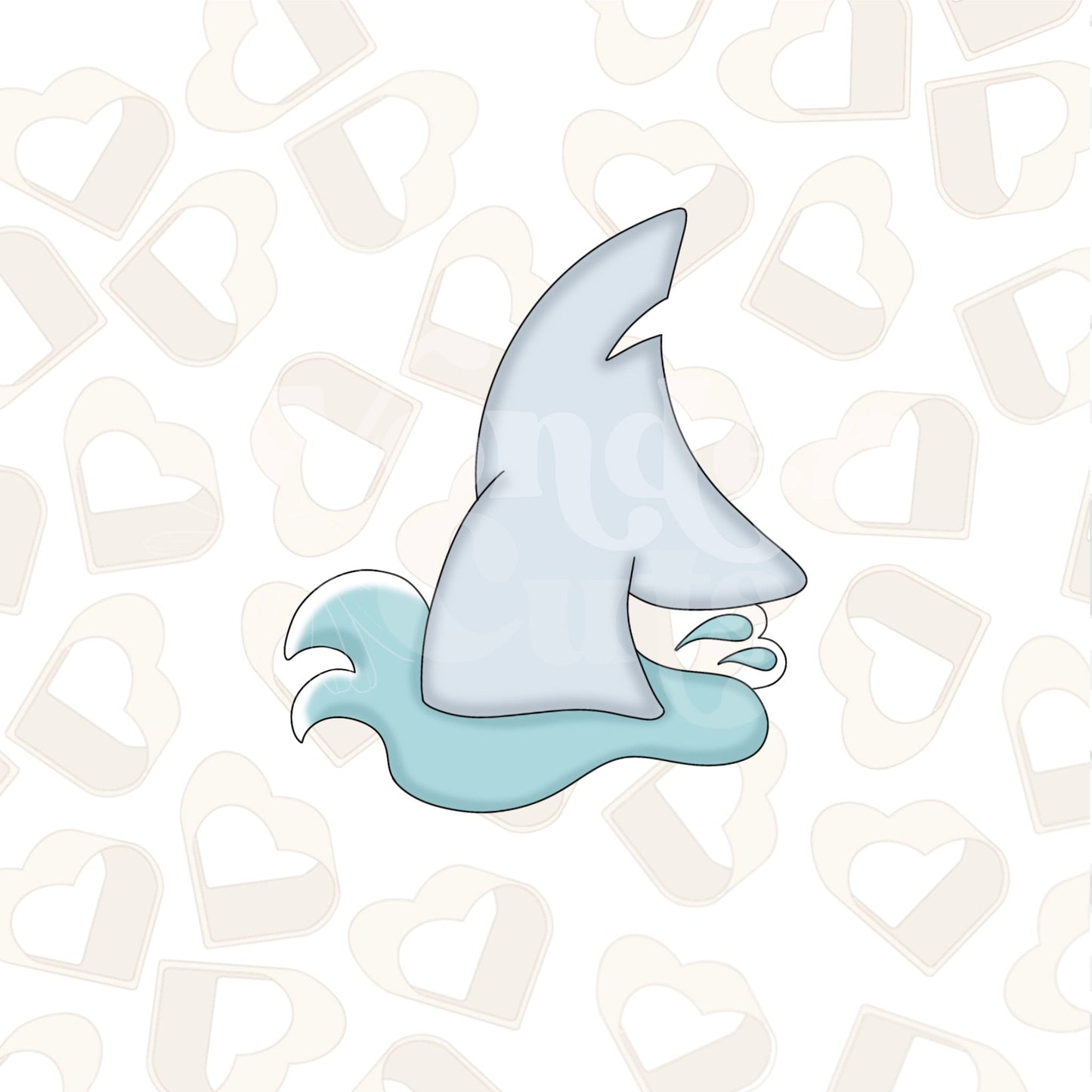 Shark Tail Making Waves Cookie Cutter