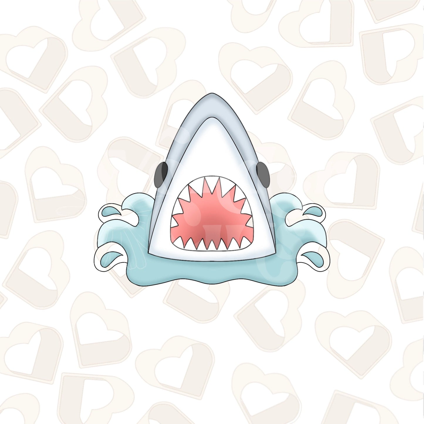Shark Head with Water Cookie Cutter