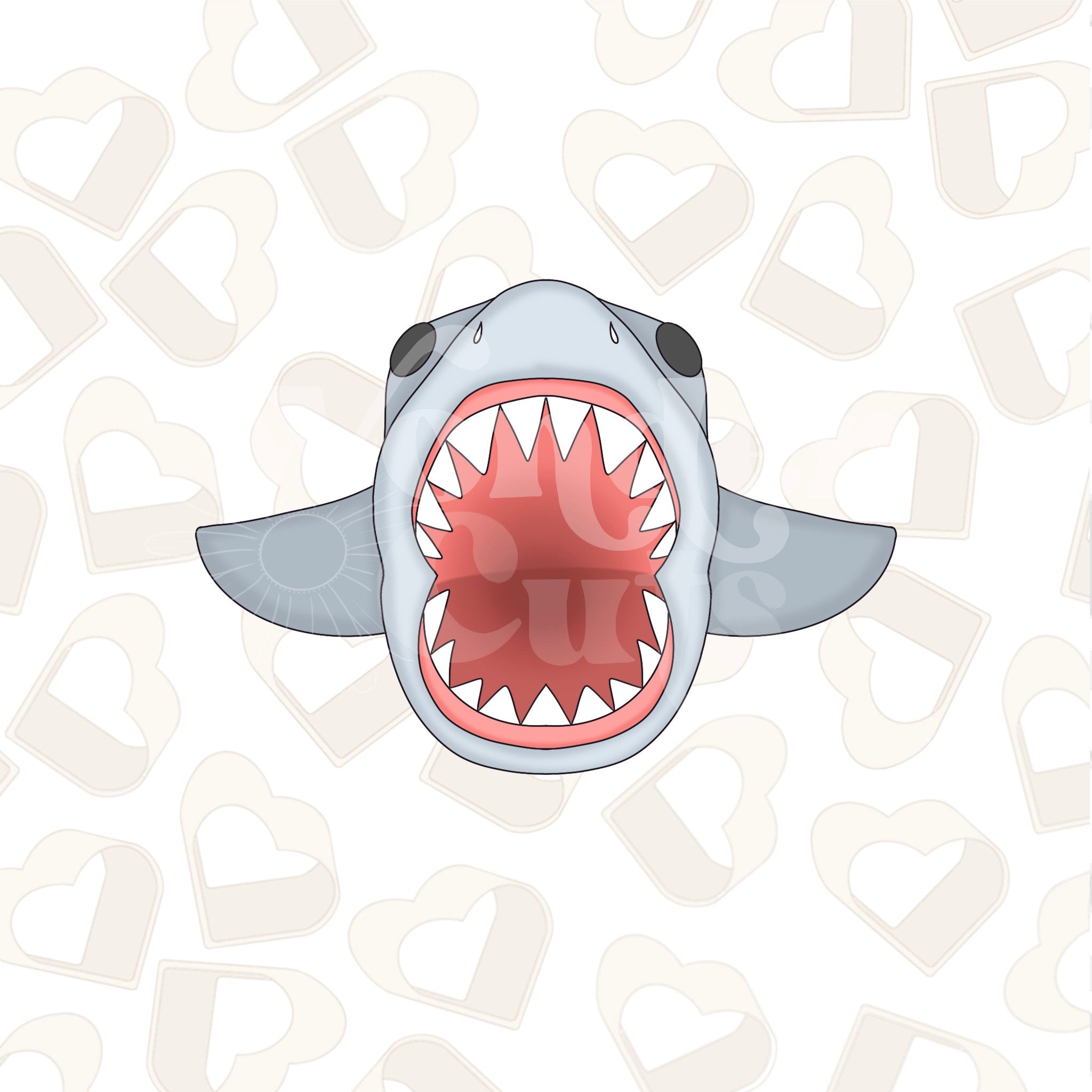 Wide Mouth Shark Cookie Cutter – WonderCutsCookieCutters