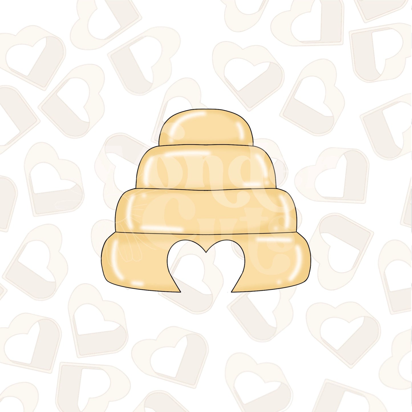 Heart Bee Hive Cookie Cutter