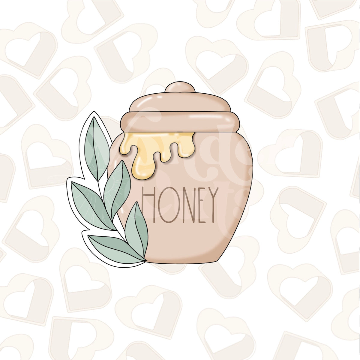 Greenery Honey Pot Cookie Cutter