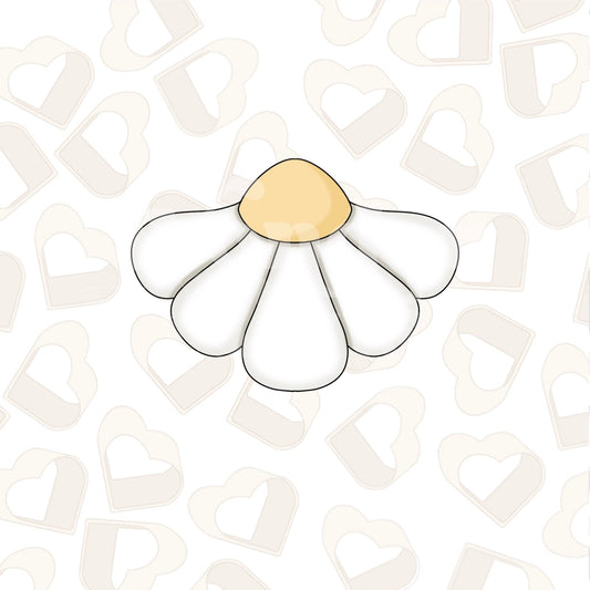 Half Daisy Flower Cookie Cutter