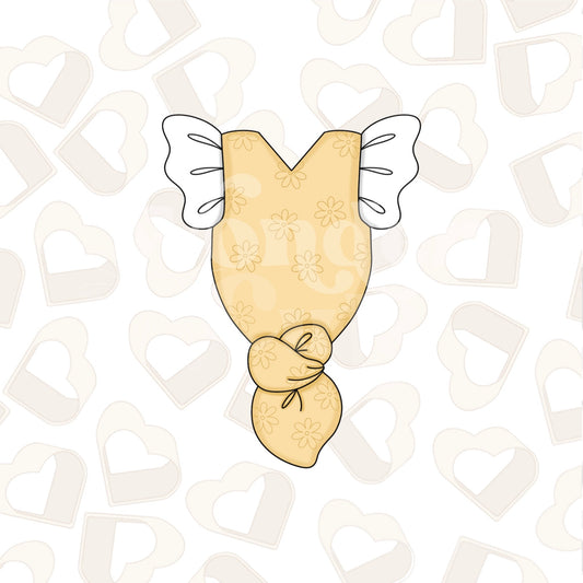 Ruffle Sleeve Knotted Onesie Cookie Cutter