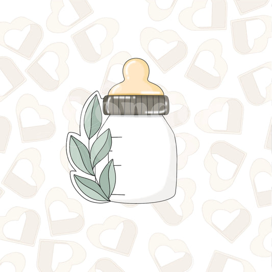 Greenery Baby Bottle Cookie Cutter