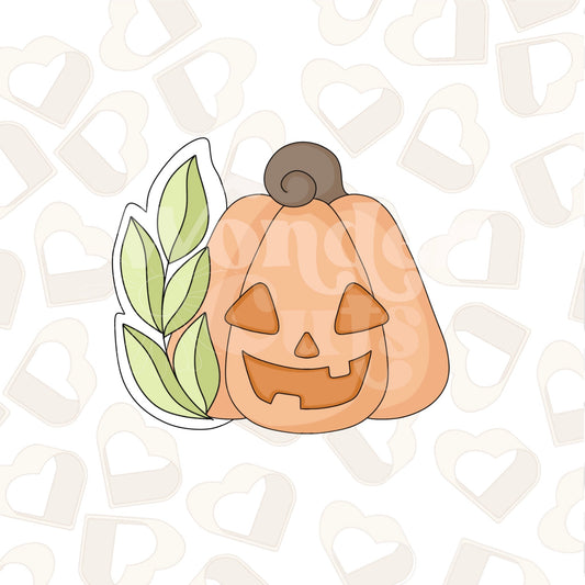 Greenery Jack o Lantern Cookie Cutter